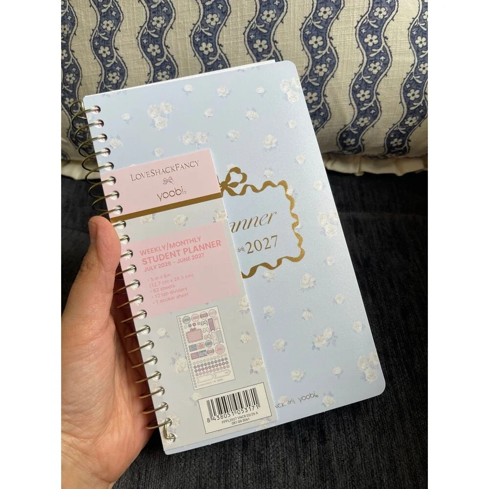 LoveShackFancy Yoobi Everblooming Rosettes Ditsy Monthly and Weekly Planner